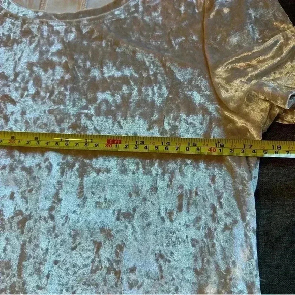 🎆 Jodifl gold/champagne velvet tunic top size small Christmas Holiday New Year’s - Picture 4 of 8